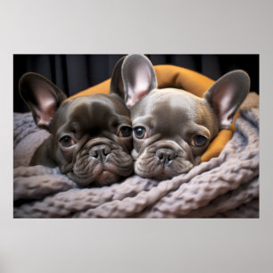 French Bulldog Pet Animal Beauty Warm Cuddle Art Poster