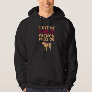 French Bulldog Pet Girl Girly Dog Gender Reveal C Hoodie