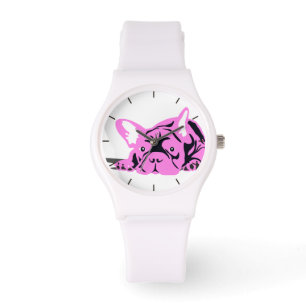 French Bulldog Pet pink Watch