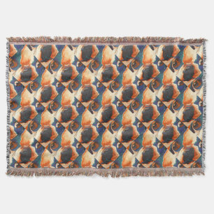 French Bulldog Pet Portrait Throw Blanket