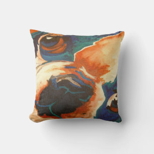 French Bulldog Pet Portrait Throw Pillow