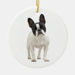 French Bulldog photo ornament, gift idea Ceramic Ornament