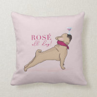 French Bulldog Pillow Rosé all day