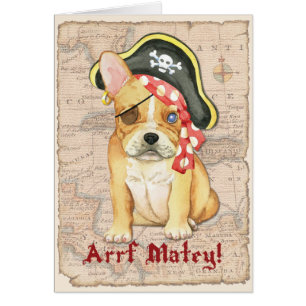 French Bulldog Pirate Card