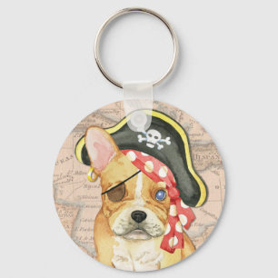 French Bulldog Pirate Keychain