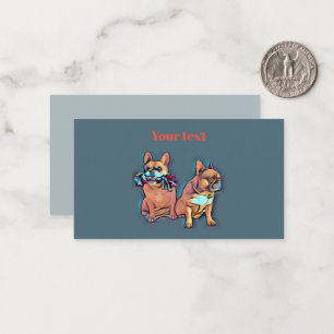 French Bulldog play with fun Card