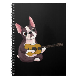 French Bulldog Playing Guitar  Guitarist Frenchie Notebook