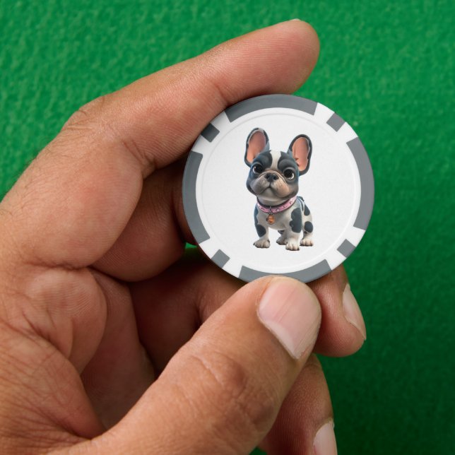 French Bulldog  Poker Chips (Hand)