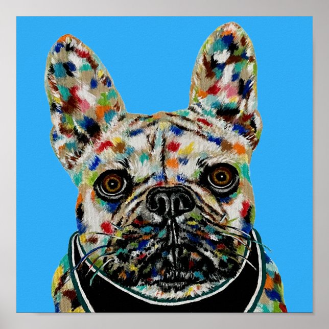 French Bulldog Portrait Poster (Front)