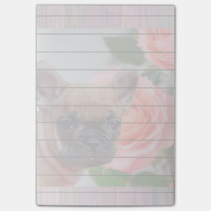 French Bulldog Post it notes 4x6 pad