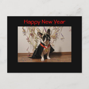 French Bulldog postcard "Happy New Year"