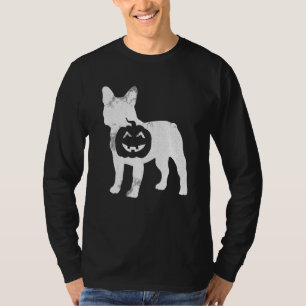 French Bulldog Pumpkin Lazy Halloween Costume Cute T-Shirt