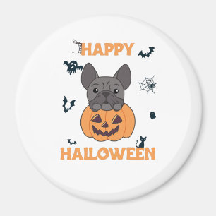 French Bulldog Pumpkin Sweet Dogs Happy Halloween Magnet