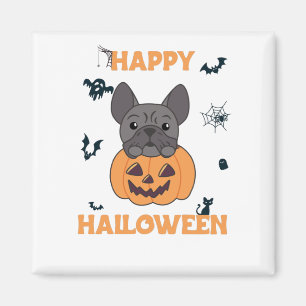 French Bulldog Pumpkin Sweet Dogs Happy Halloween Magnet