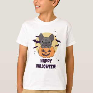 French Bulldog Pumpkin Sweet Dogs Happy Halloween T-Shirt