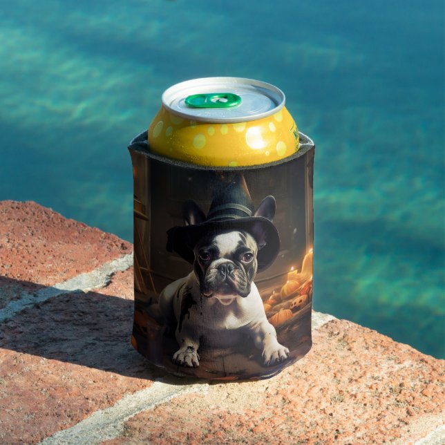 French Bulldog Pumpkins Halloween Scary Can Cooler (In Situ Pool)