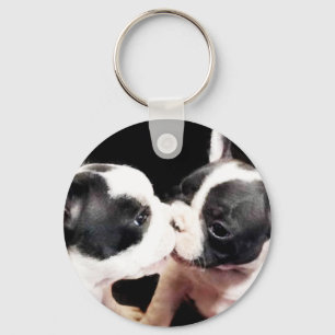 French bulldog puppies keychain