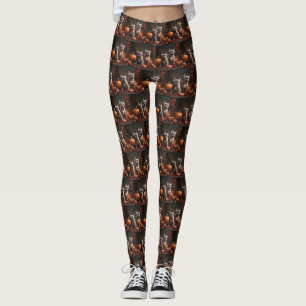 French Bulldog Puppy Autumn Delight Pumpkin Leggings