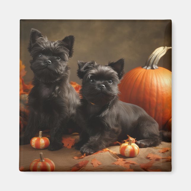 French Bulldog Puppy Autumn Delight Pumpkin Magnet (Front)