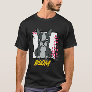French Bulldog Puppy Bloom Floral T-Shirt