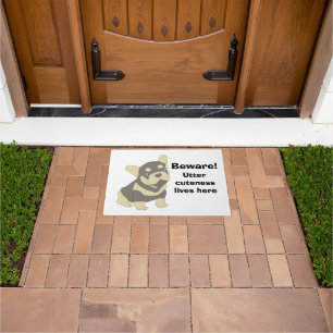 French Bulldog Puppy Cartoon Door Mat