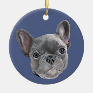 French Bulldog Puppy Ceramic Ornament