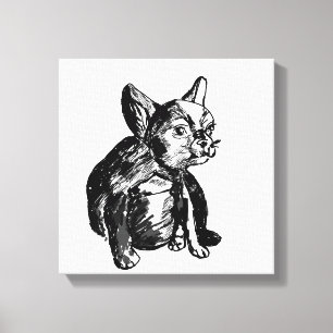 French Bulldog Puppy Drawing Single Print
