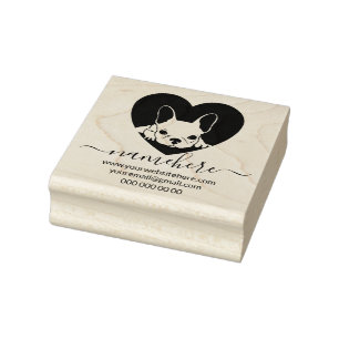French Bulldog Puppy Face Rubber Stamp