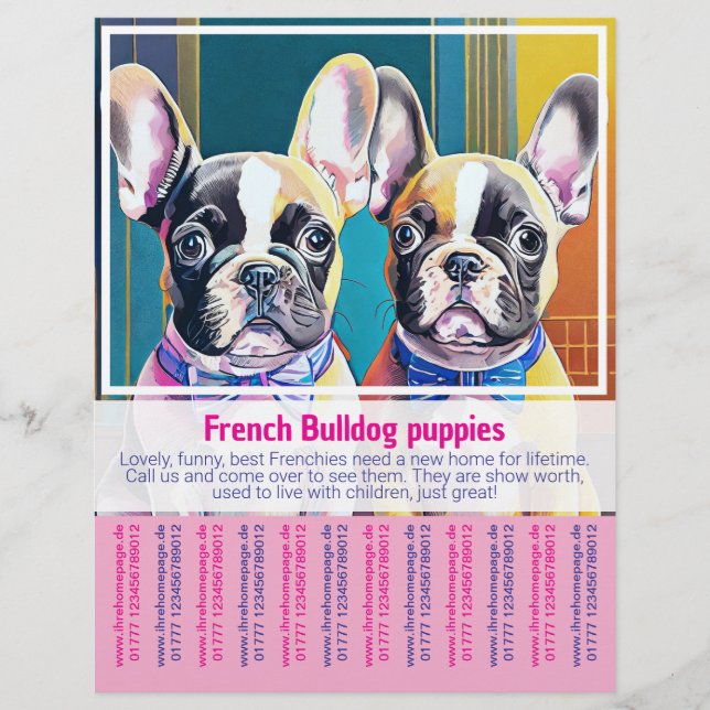 French Bulldog Puppy Flyer  (Front)