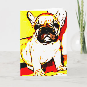 French bulldog puppy greeting card