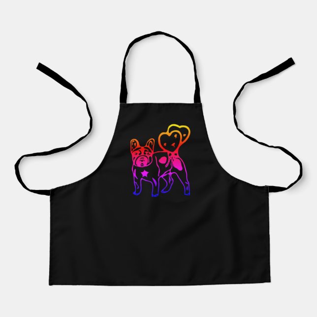 French Bulldog Puppy Heart French Bulldog Apron (Front)