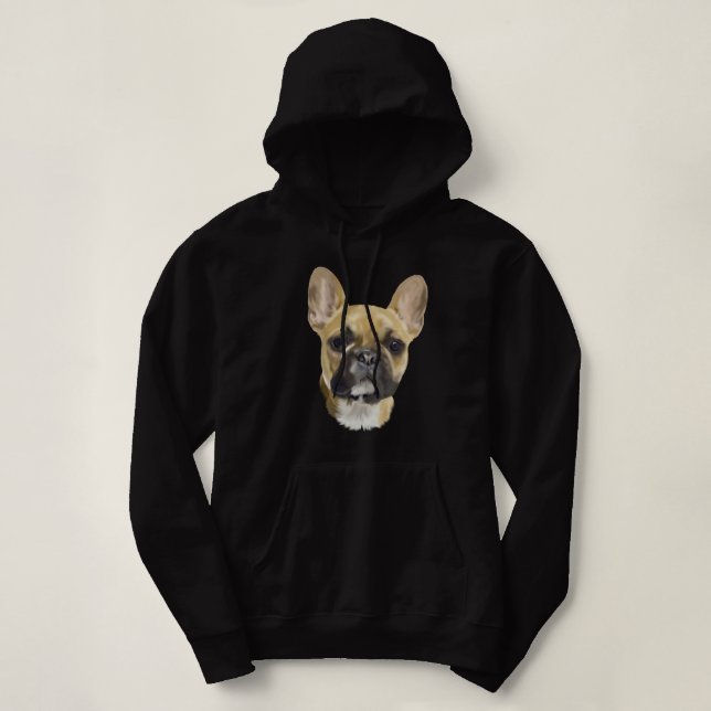 French Bulldog Puppy Hoodie (Design Front)