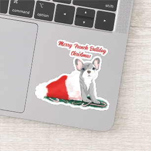 French Bulldog Puppy In Santa’s Hat