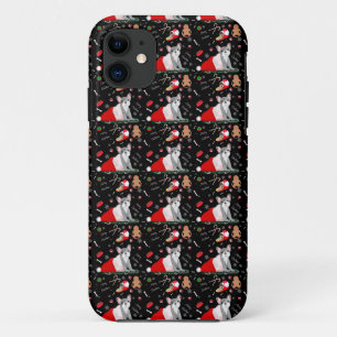 French Bulldog Puppy In Santa’s Hat Pattern   iPhone 11 Case