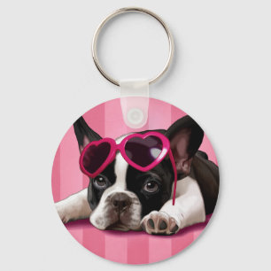 French Bulldog Puppy Keychain