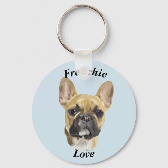 French Bulldog Puppy Keychain (Front)
