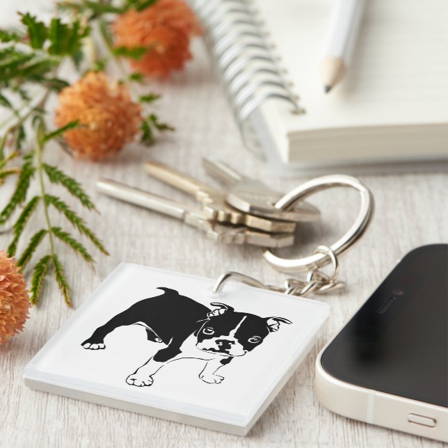 French Bulldog Puppy Keychain (Front Right)