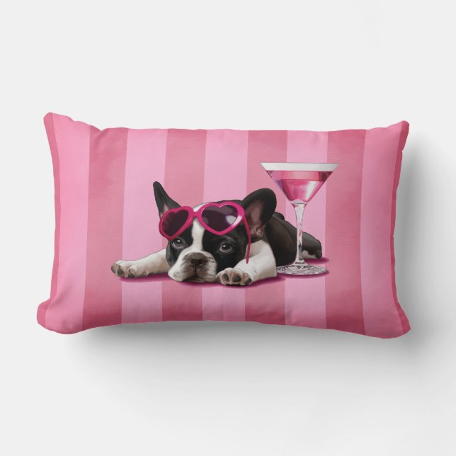 French Bulldog Puppy Lumbar Pillow (Front)