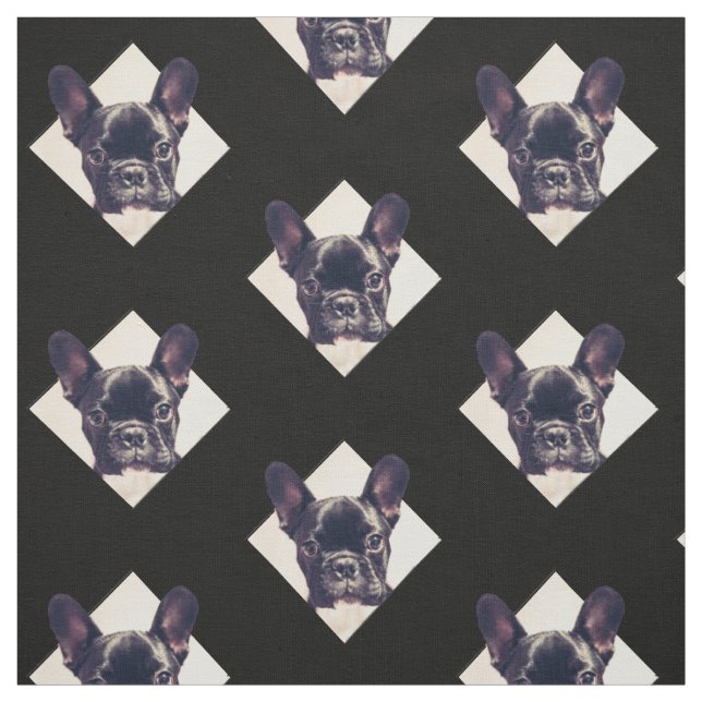 French Bulldog puppy pattern Fabric (Swatch)