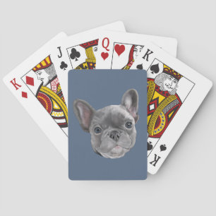 French Bulldog Puppy Playing Cards