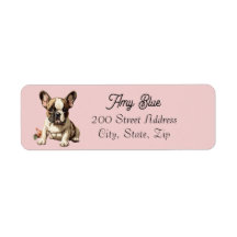 French Bulldog Puppy Return Address Label