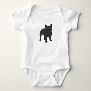 French Bulldog purebred dog silhouette Baby Bodysuit
