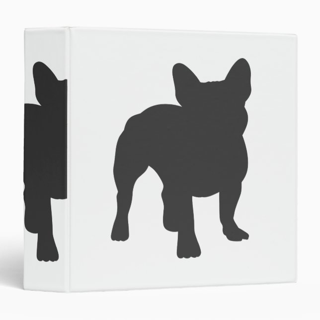 French Bulldog purebred dog silhouette Binder (Front/Spine)