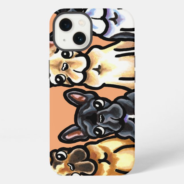 French Bulldog Quartet iPhone Case (Back)