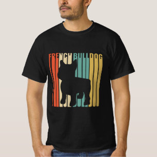 French Bulldog Retro 1970s Dog Silhouette Frenchie T-Shirt