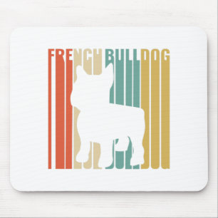 French Bulldog Retro 1970s Gift For Mom Dog Lover Mouse Pad