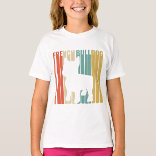 French Bulldog Retro 1970s Gift For Mom Dog Lover T-Shirt