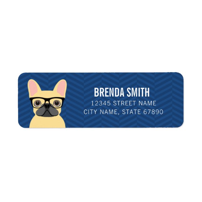French Bulldog Return Address Label (Front)