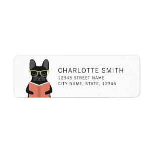 French Bulldog Return Address Label