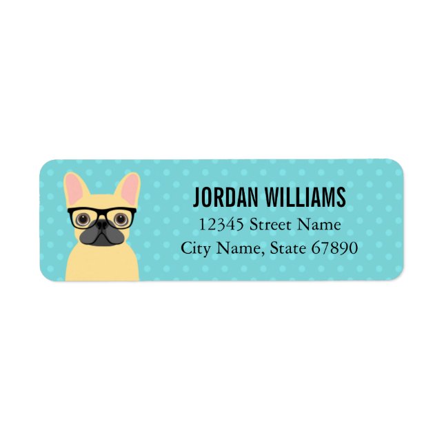 French Bulldog Return Address Label (Front)
